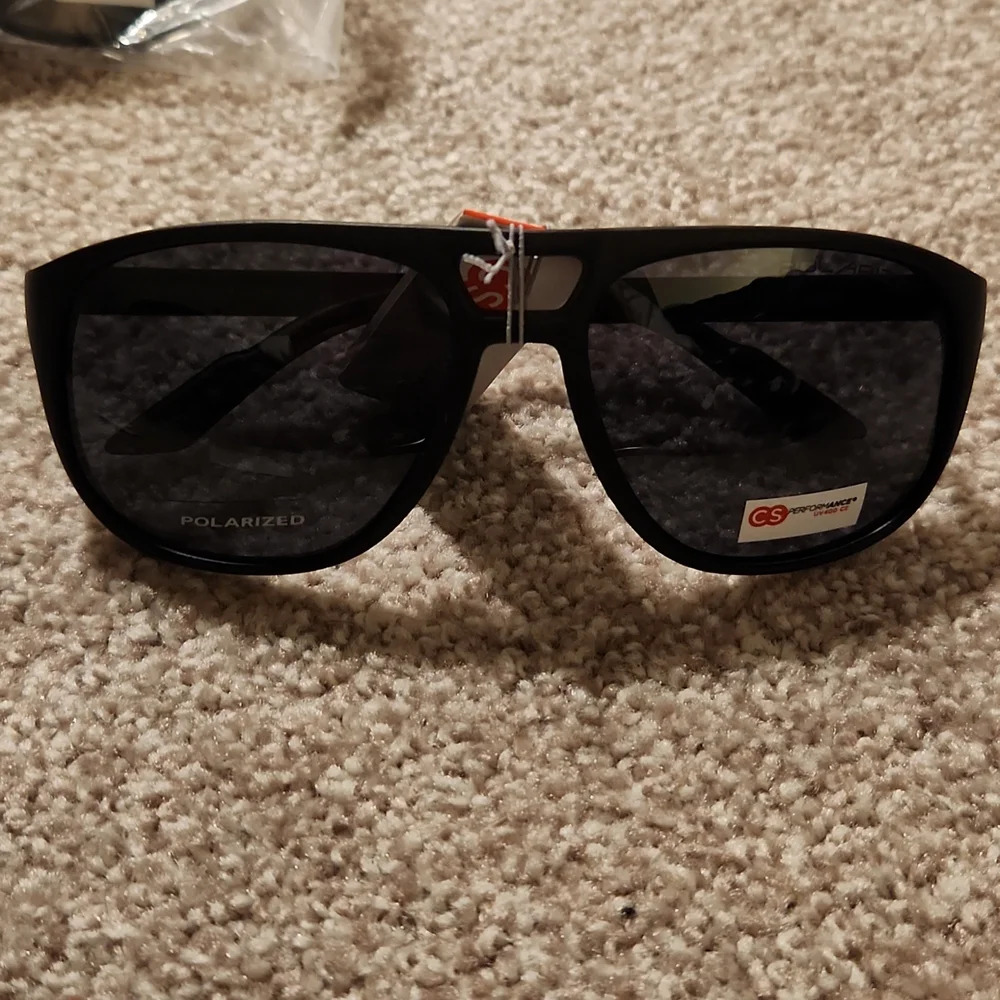 Black Polarized Thick Sunglasses